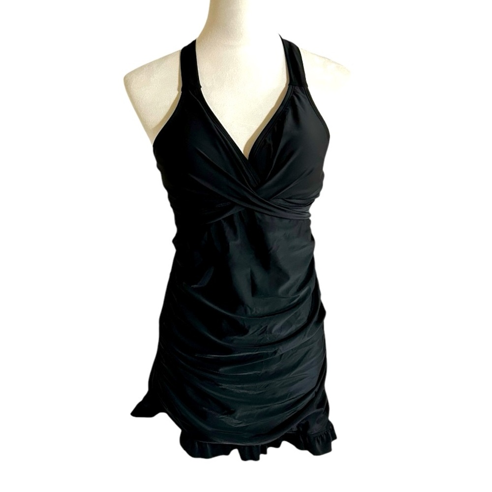 Flattering Black Halter Bathing Suit Top